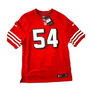 Men's Nike Fred Warner Scarlet San Francisco 49ers Alternate Player Game
